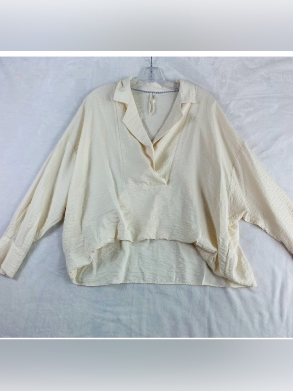 Anthropologie Cream Button-Down Shirt
